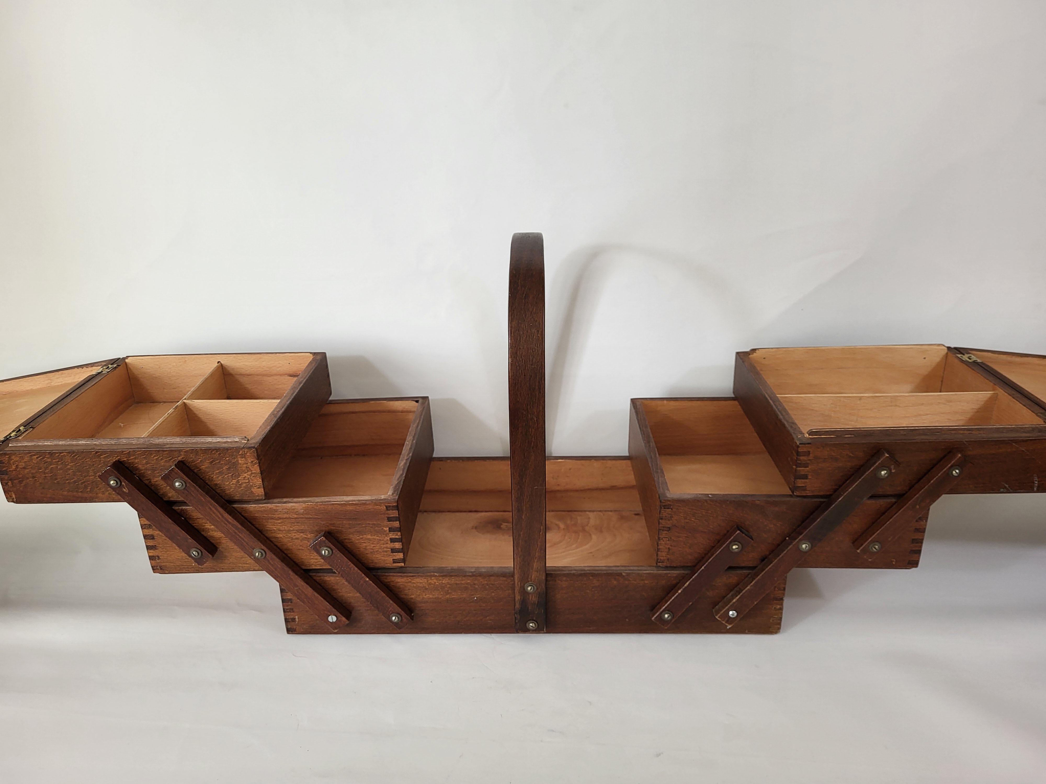 Vintage Wooden Portable Table Worker