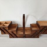 Vintage Wooden Portable Table Worker