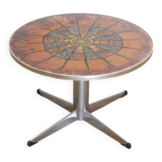 Iridescent glass side table 1970