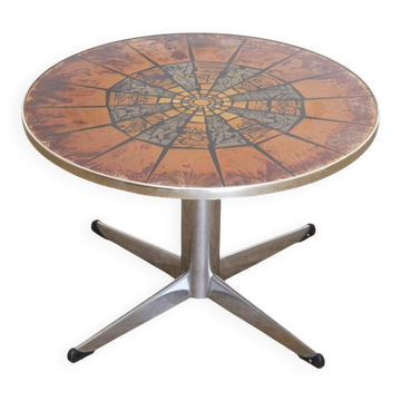 Iridescent glass side table 1970