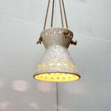 White ceramic pendant lamp in mid-century modern Danish style, 1960s.