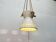 White ceramic pendant lamp in mid-century modern Danish style, 1960s.