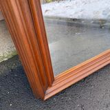 Vintage Scandinavian rectangular mirror in solid wood 75x55cm