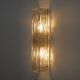 Pair of Mazzega-Style Aquamarine Murano Glass Sconces