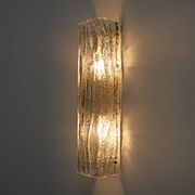 Pair of Mazzega-Style Aquamarine Murano Glass Sconces
