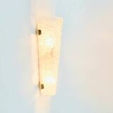 Large Mid-Century Murano Glass & Brass Wall Lamp from Hillebrand, 1960s/70s
