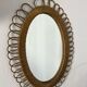 Miroir rotin doré vintage