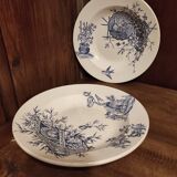 French vintage soup plate, R. Lafitte, Terre de Fer, Salins