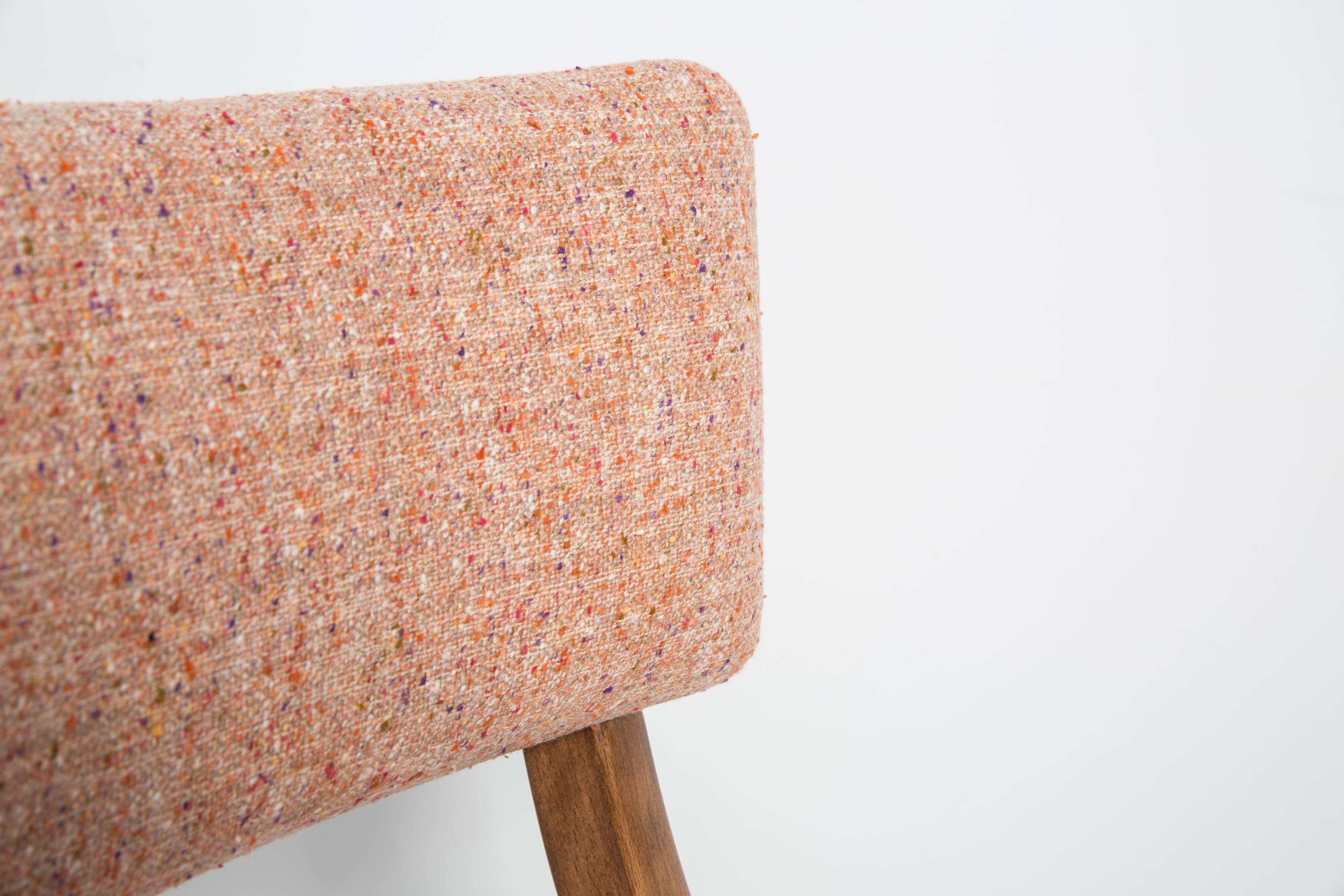 Bumerang Chair Mid-Century Modern, Orange Fish Wool, Poland, 1960s