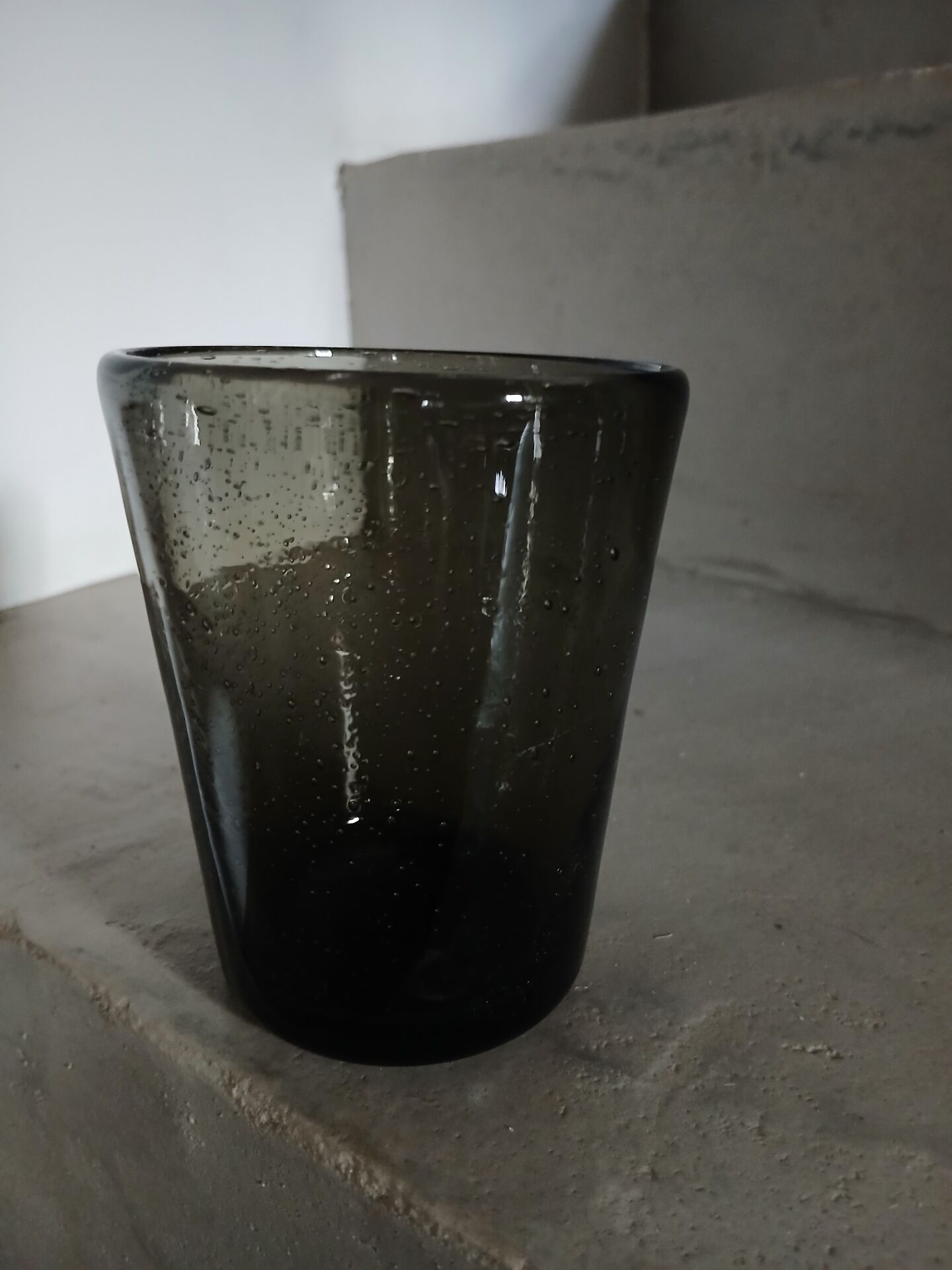 5 bubble glass water glasses