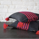 Grey and pink cushion