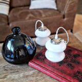 White vintage portable lamp