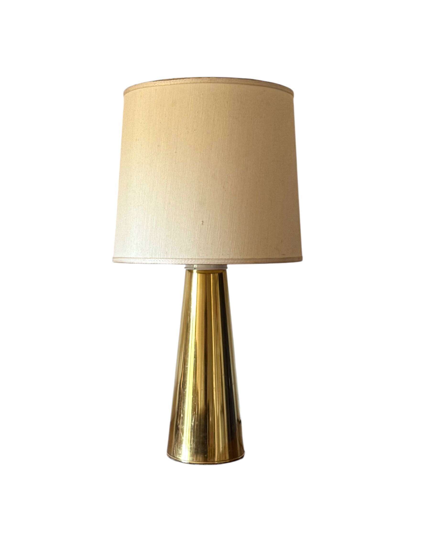 Conical brass table Lamp, Italy 1970