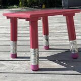 Tabouret enfant forme Crayon gomme