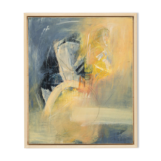 Composition abstraite, huile sur toile, 54 x 64 cm