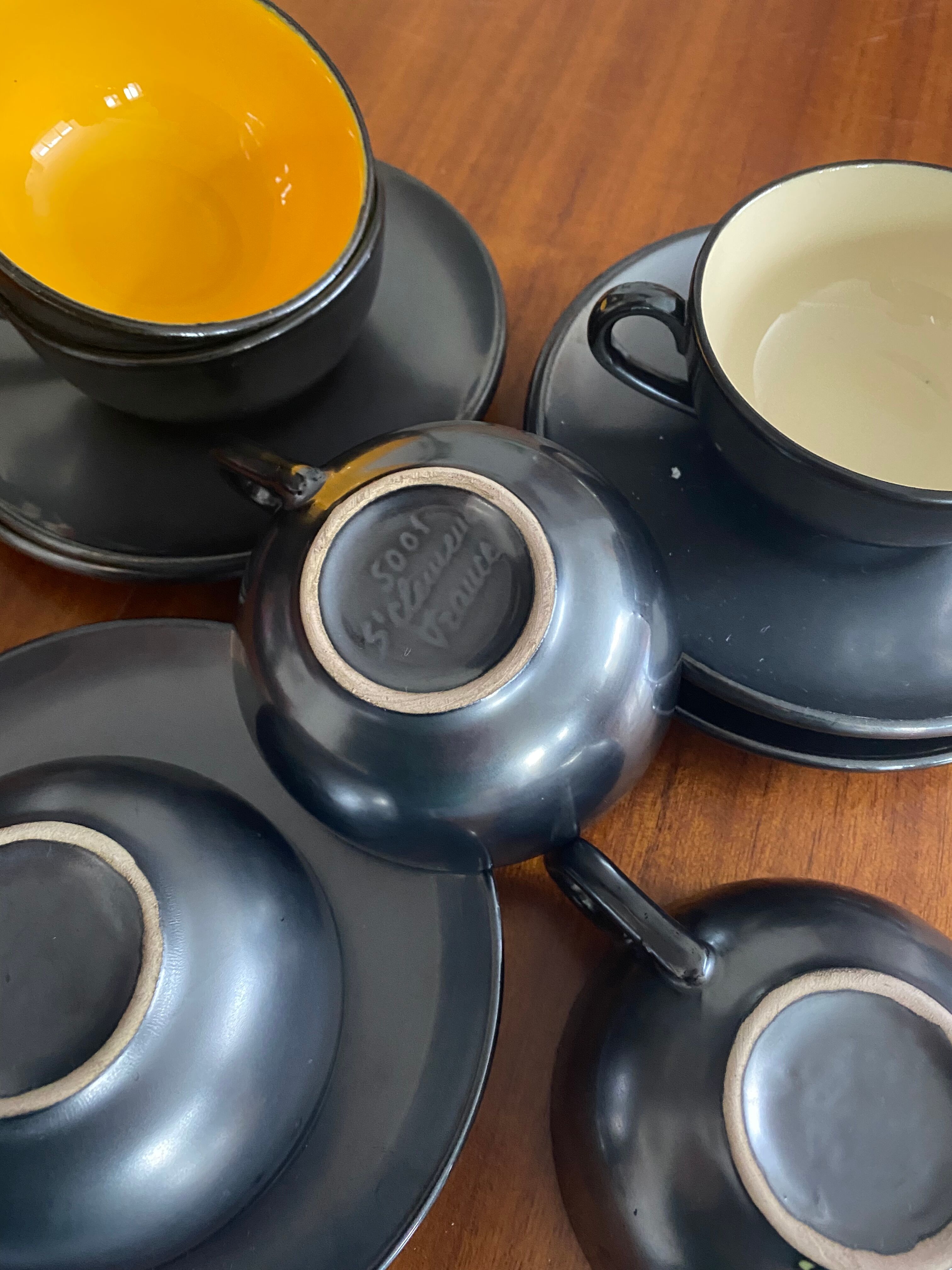 Service 6 tasses saint clément vintage années 50