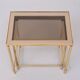 Brass side tables Hollywood Recency 1970s France