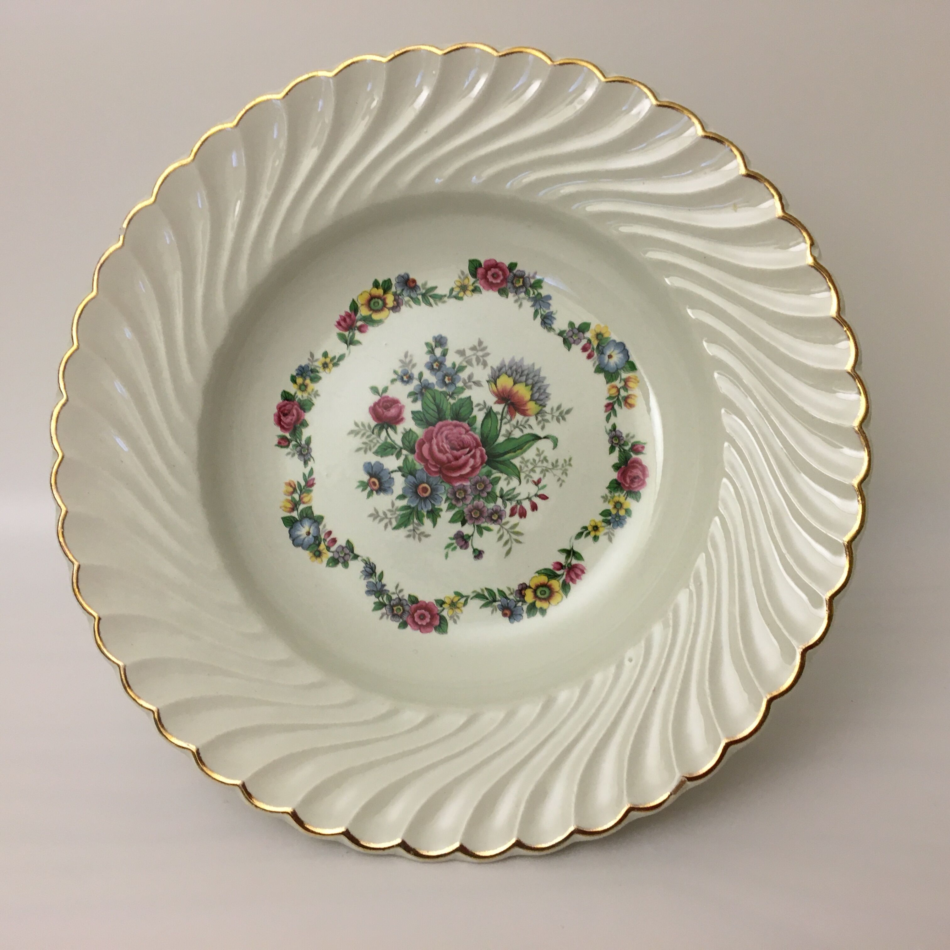 Set of 6 plates "luneville" model tradition, vintage