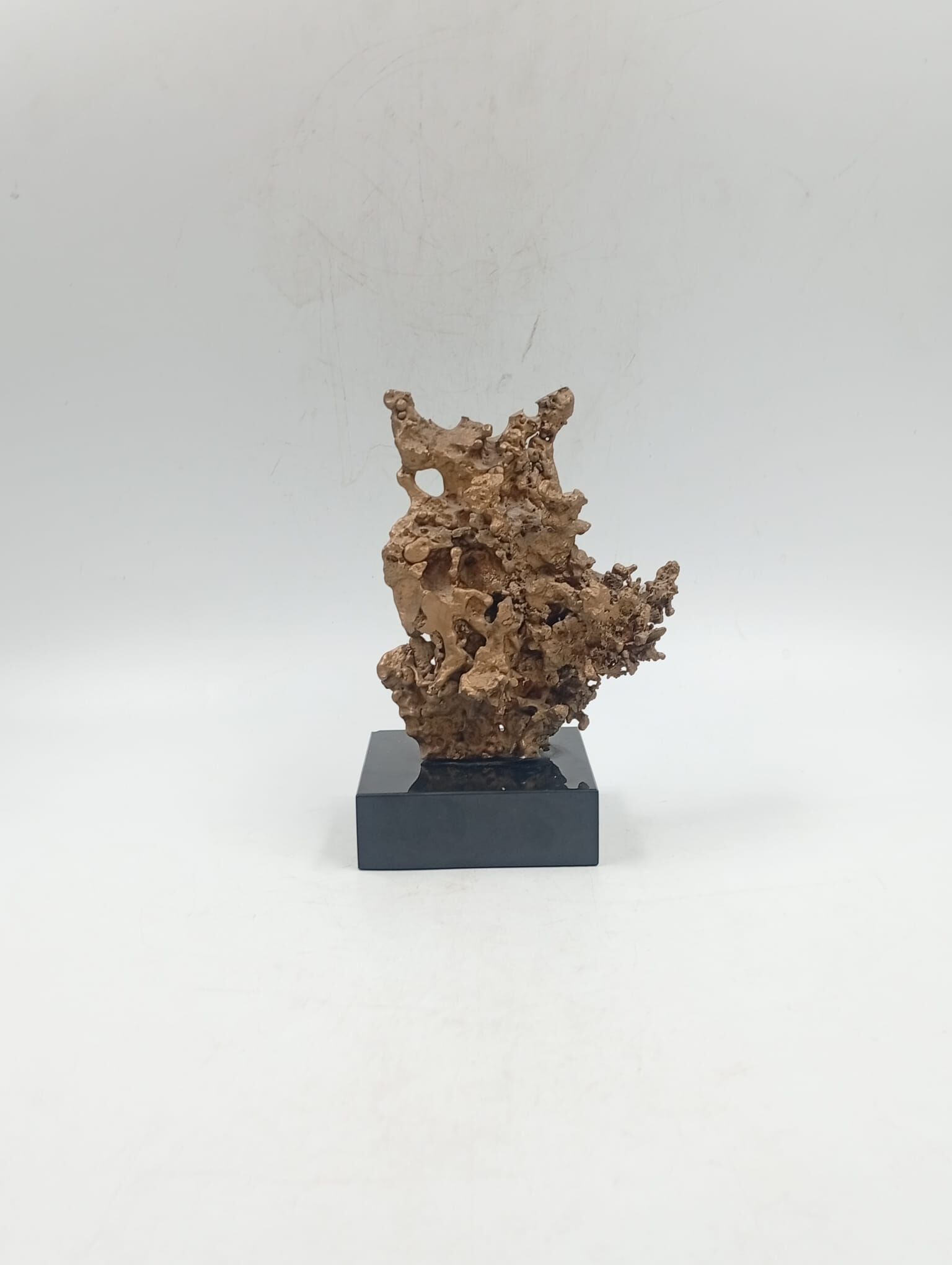 Organic Sculpture Brutalist Modernist Midcentury Gilded Bronze Casting