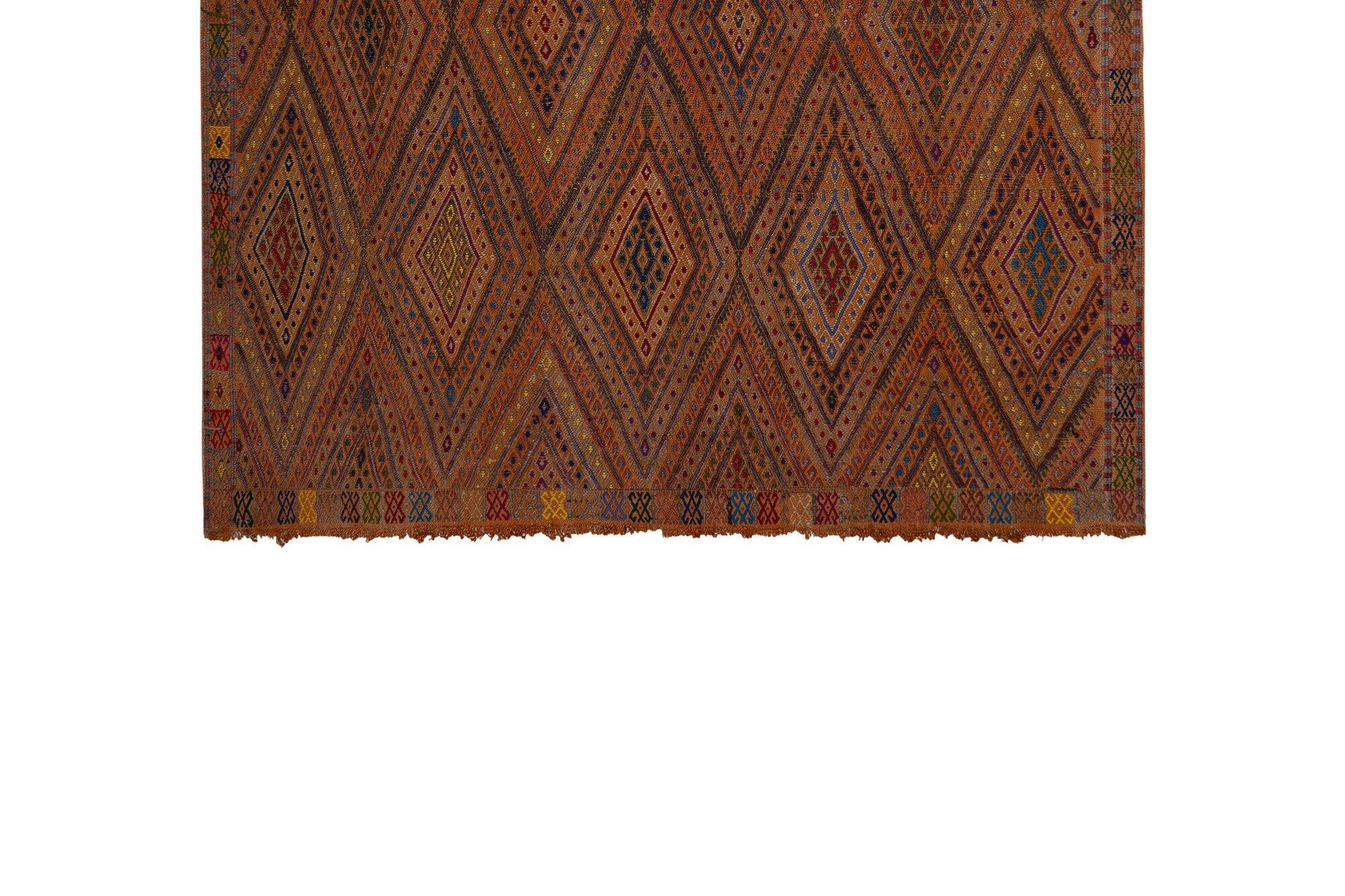 Vintage Turkish kilim, handwoven, 165x234 cm.