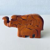 Wooden elephant puzzle