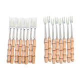 Set of vintage bamboo cutlery