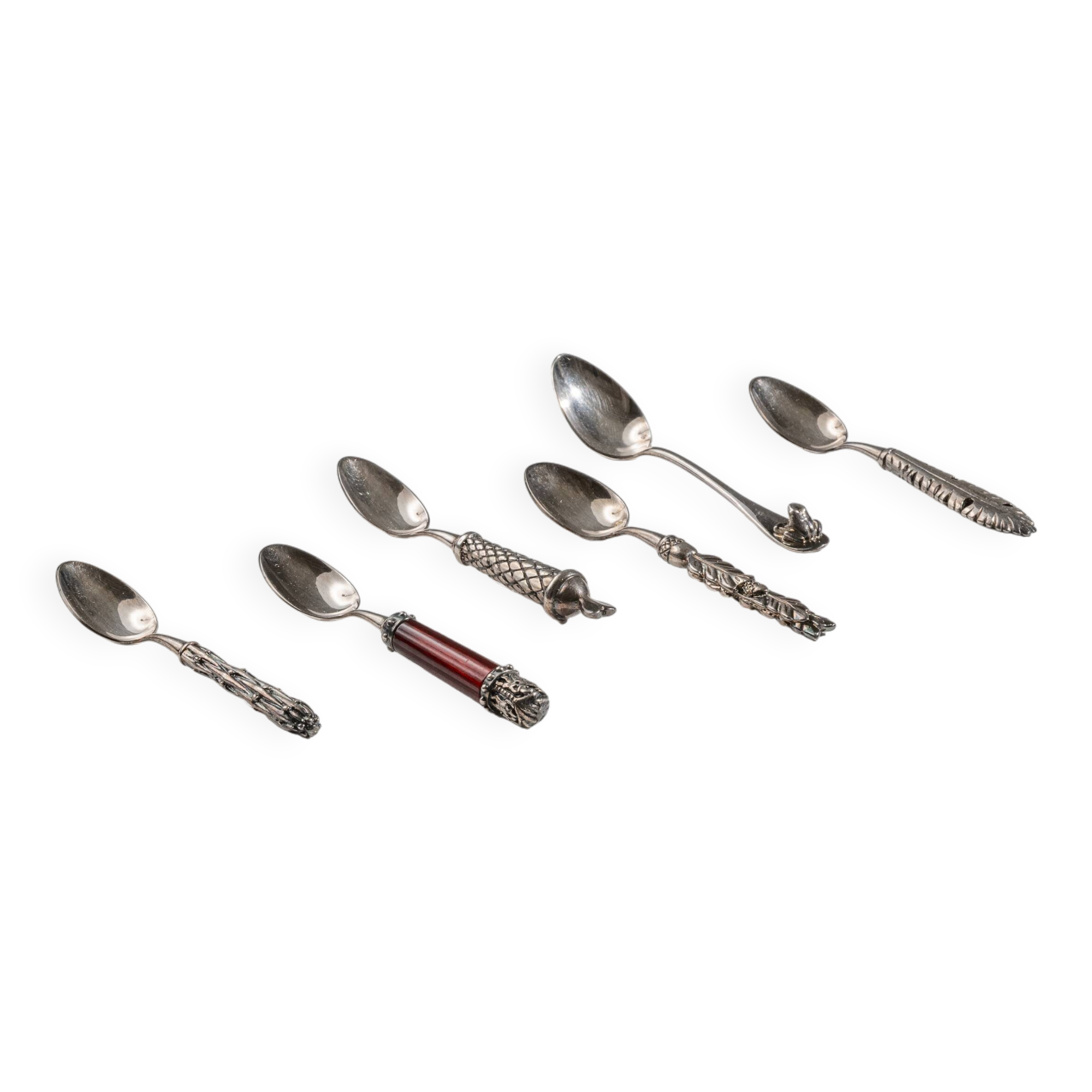 Coffret de 6 petites cuillères, Roux Marquiand, 1990s