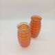 Paire Vases Art Déco Josef Invald Carnival Marigold Orange Irisé Jacobean