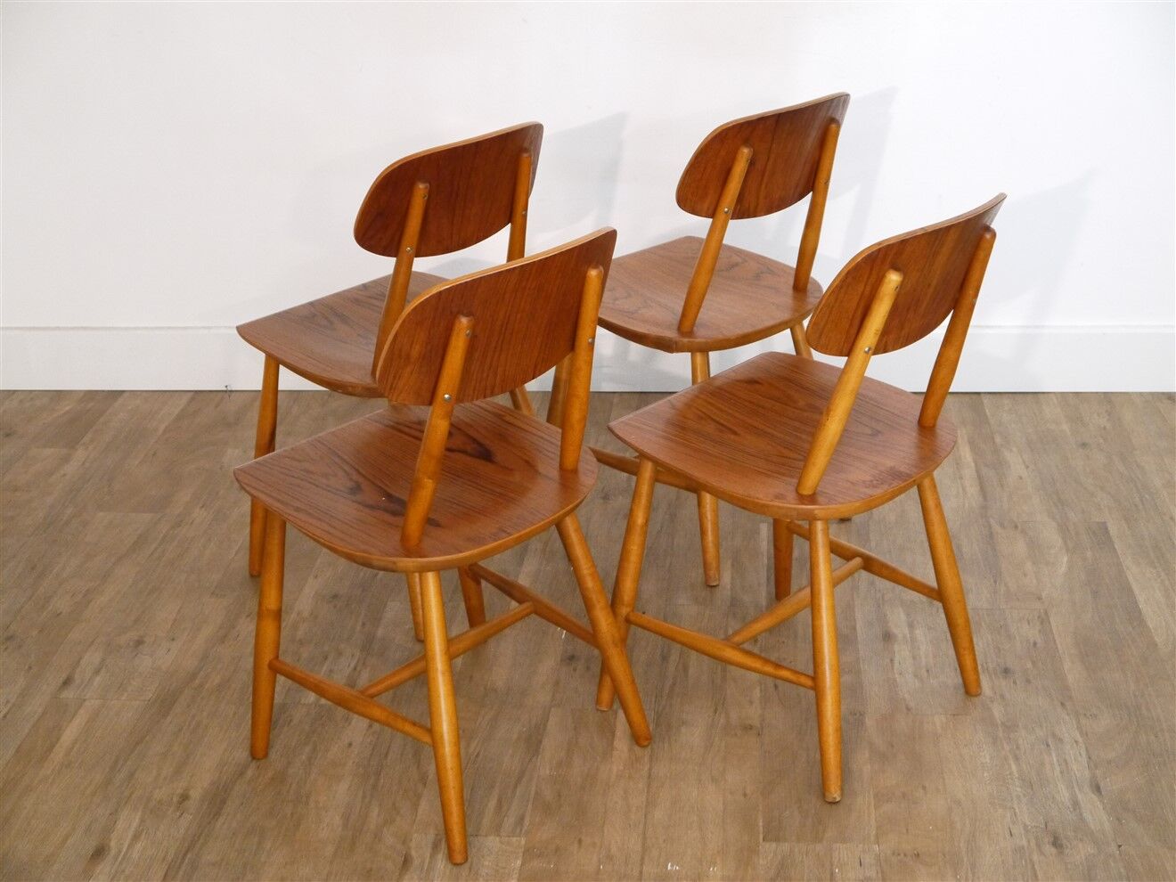 Series of 4 Scandinavian chairs from Nesto 1960