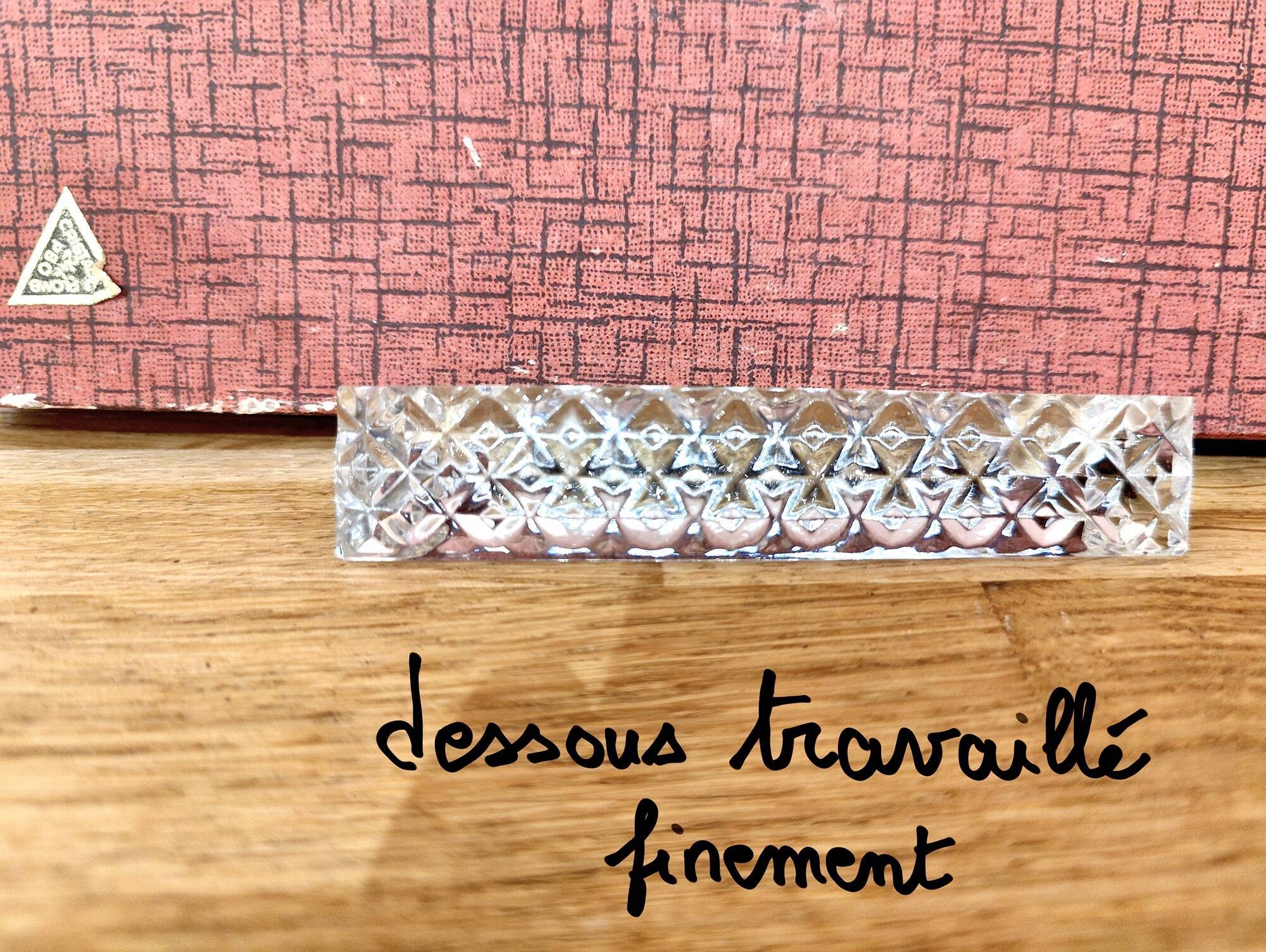 Set of 12 lead crystal knife rests