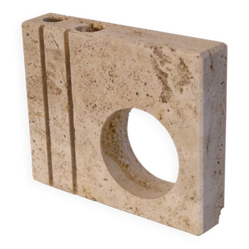 Travertine candlestick Fratelli Mannelli 1970