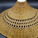 Rattan chandelier and lampshade - circa 1970