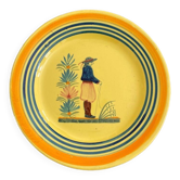 Earthenware plate Quimper HB henriot