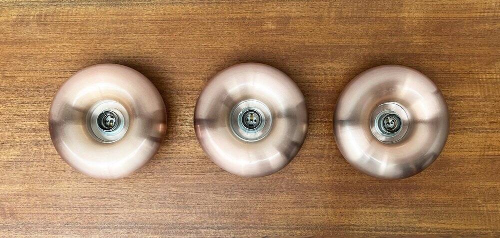 Mid-century German space age mushroom wall lamps by Teka, 1960s, set of 3.
