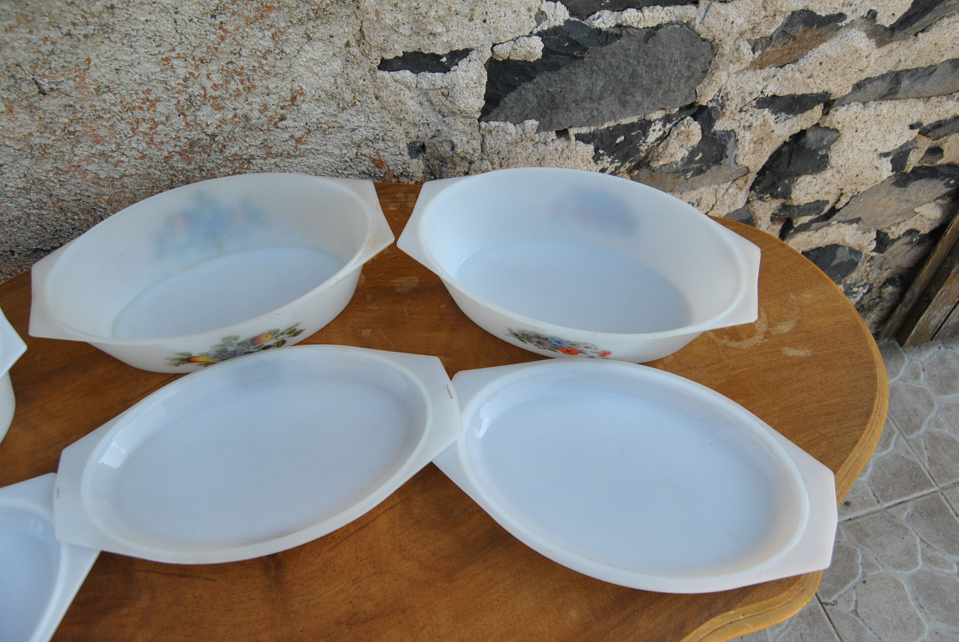 Oval dishes various models - arcopal - 70s - authentic vintage