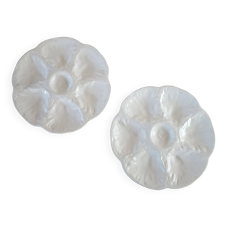 2 oyster plates Gien