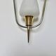 Arlus chandelier/pendant light, opaline glass and brass, 1950s or 60s, vintage