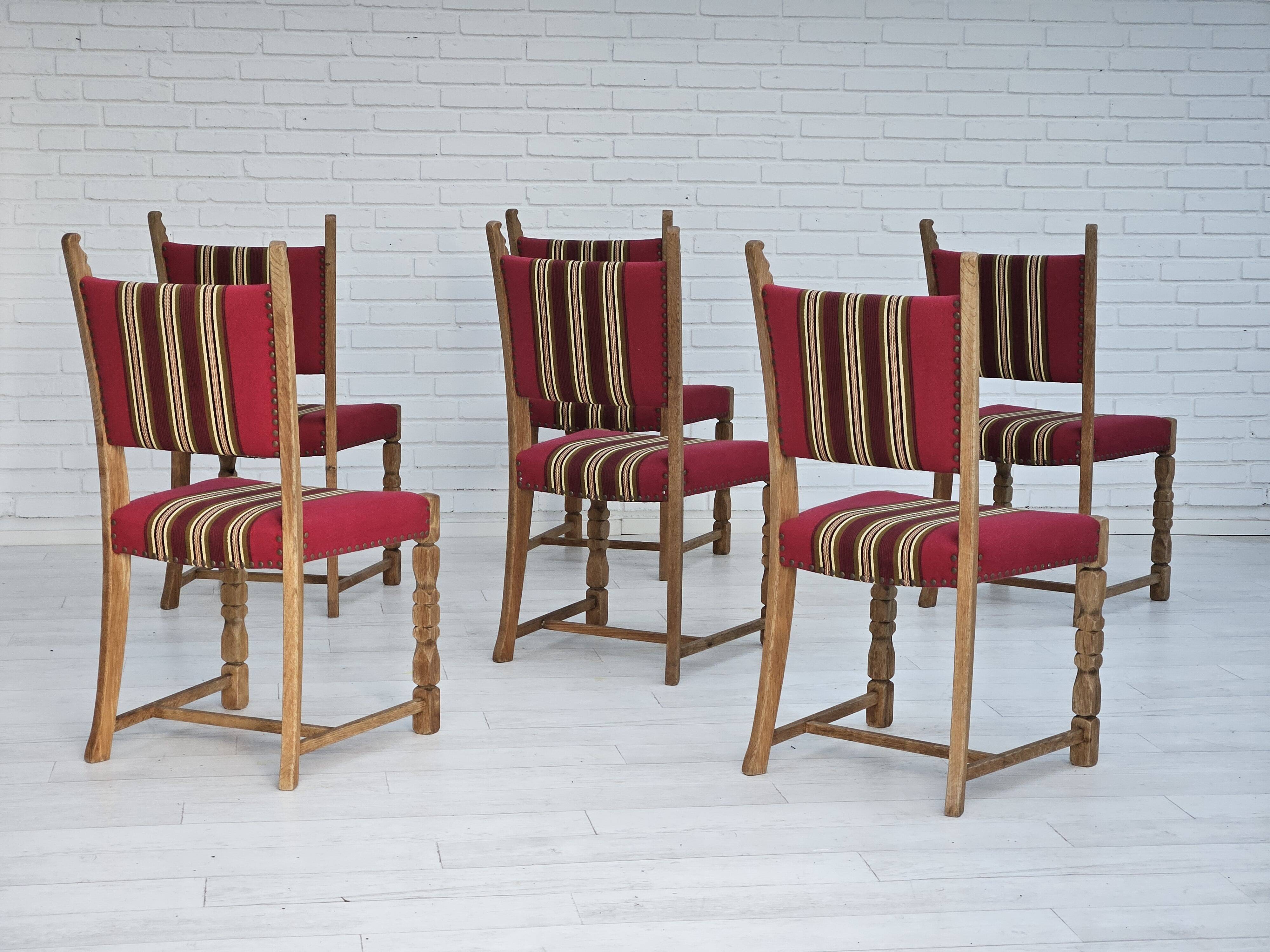 1970s, set 6 pcs of Danish dinning chairs, original good condition.