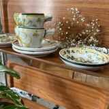 Set of two Keraluc Quimper cups and saucers
