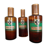Set of 3 vials of pharmacy