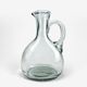 Cruche à eau ancienne en verre soufflé épais