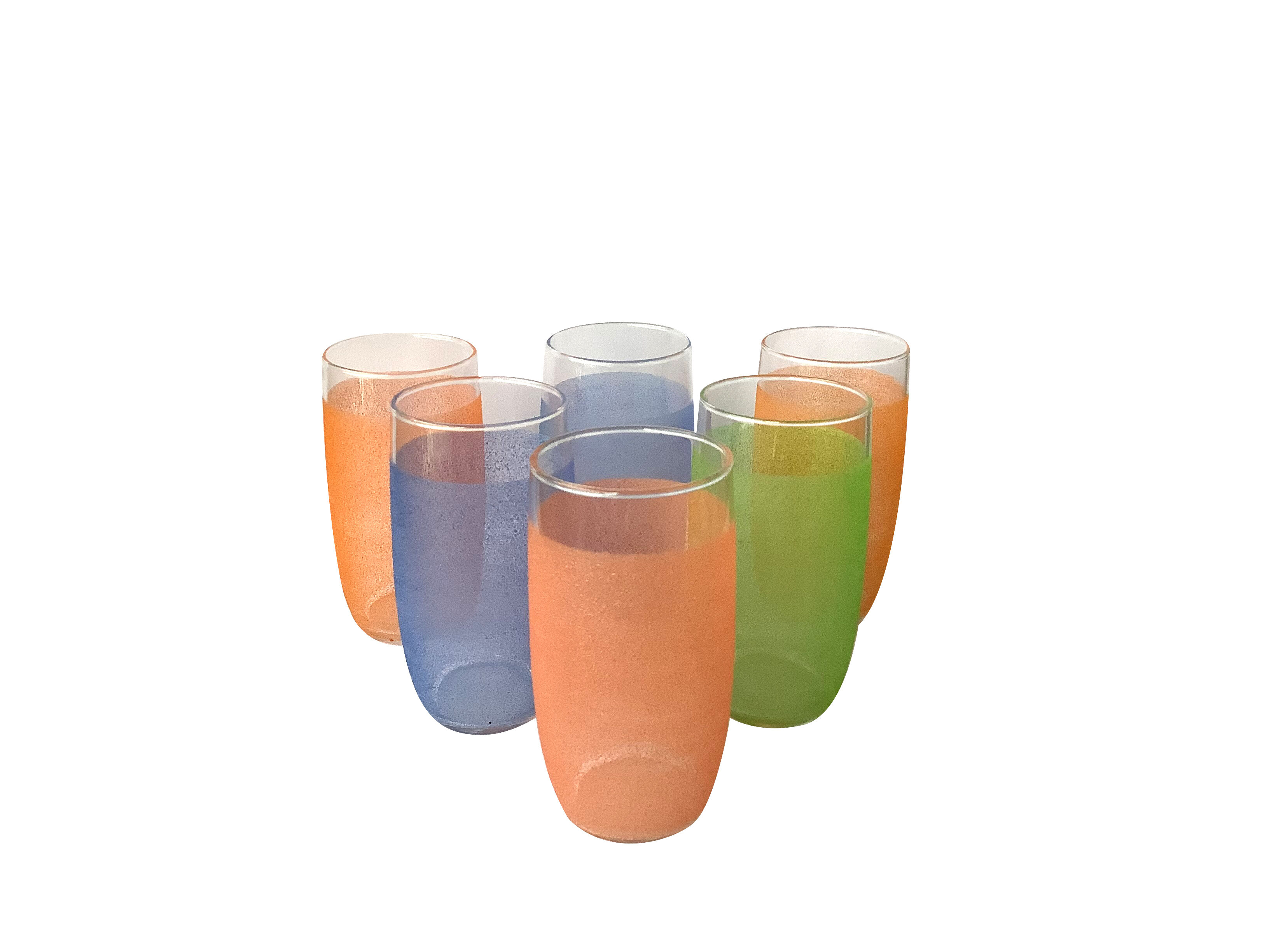 Vintage orangeade granite glasses 40'/50's