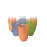 6 verres granité à orangeade vintage