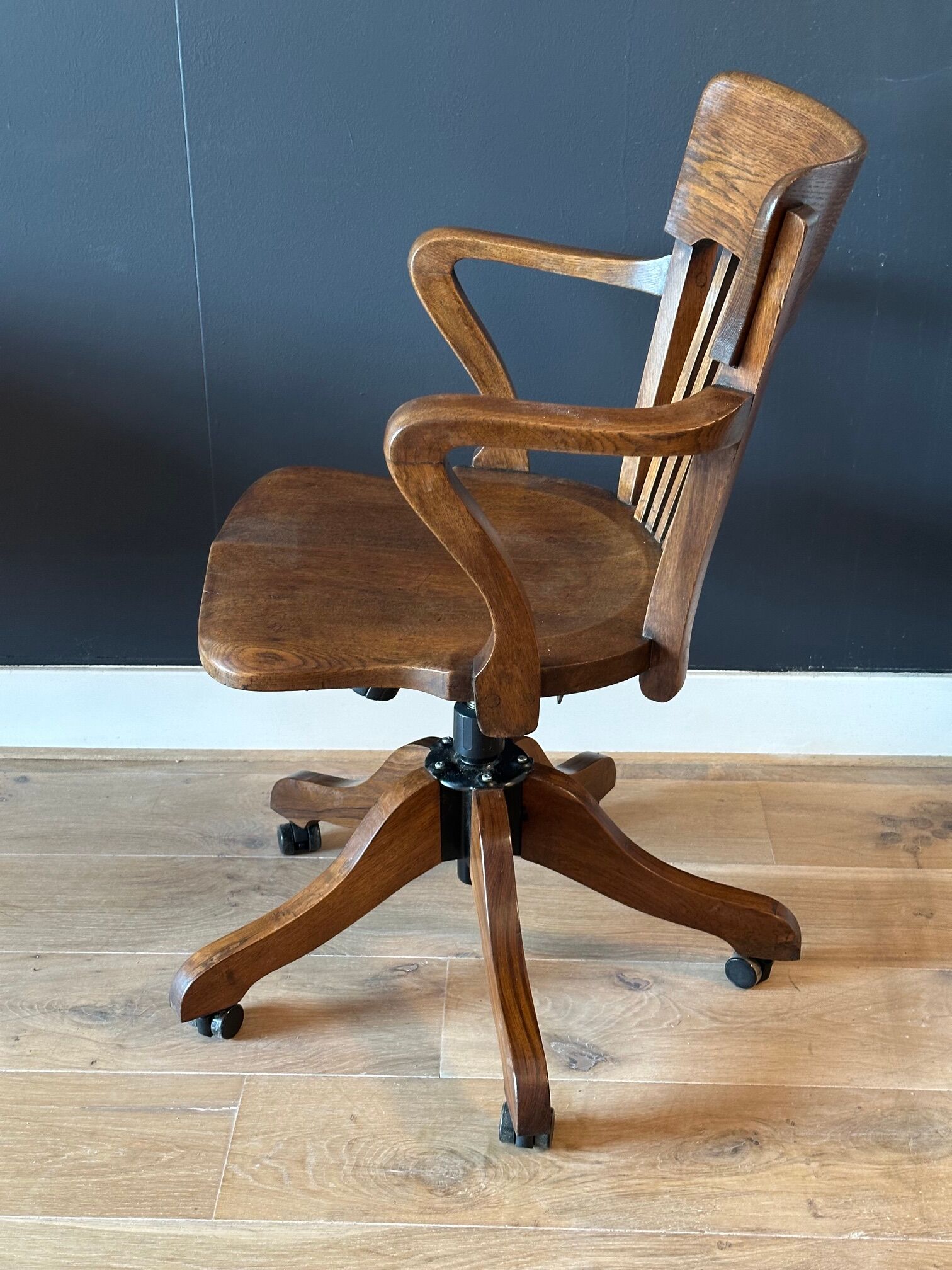 Classic oak office chair
