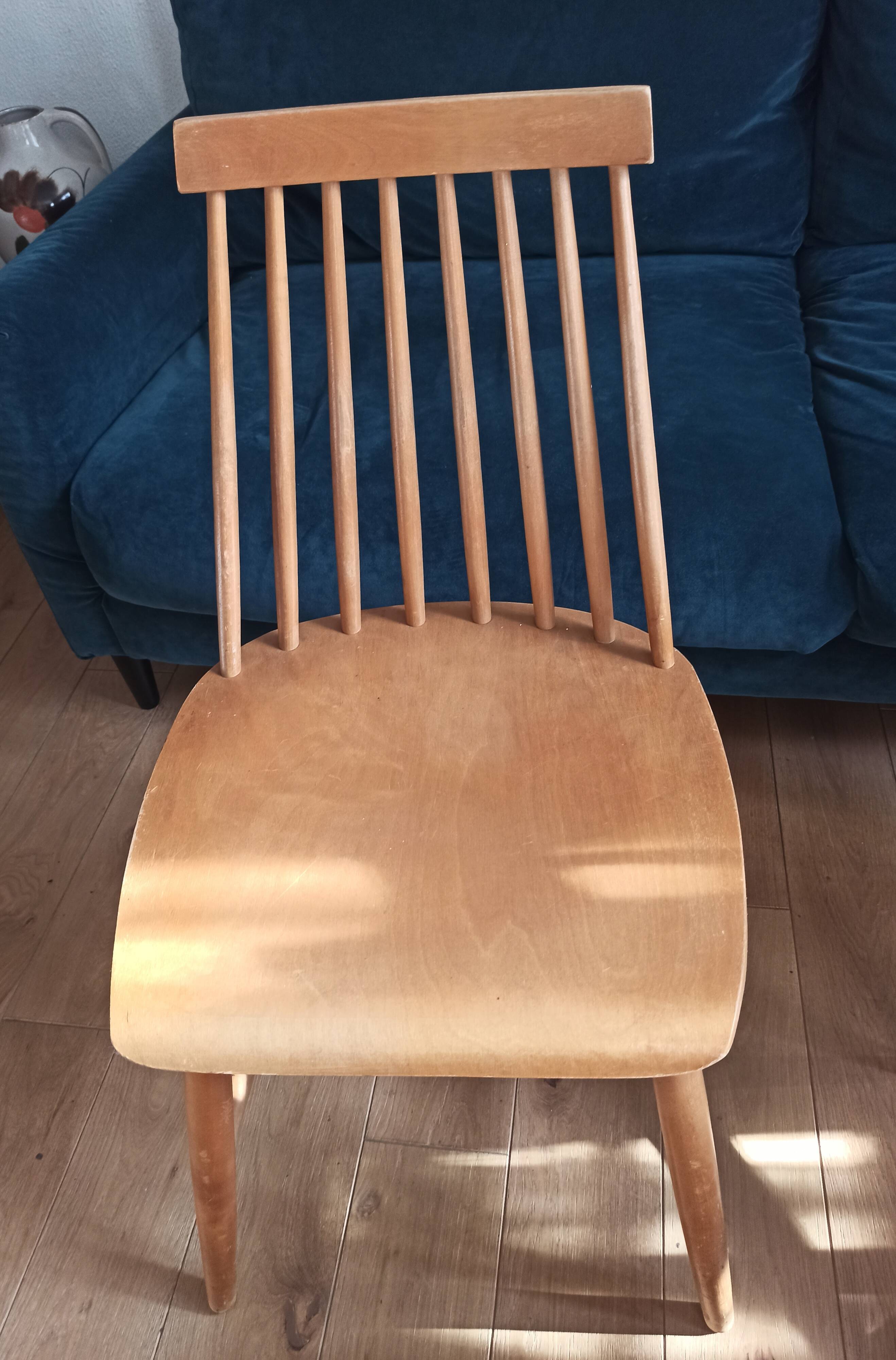 Chaises en bois vintage Ikea 1960
