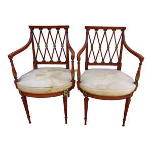 Paire de fauteuils art nouveau