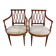 Pair of art nouveau mahogany armchairs