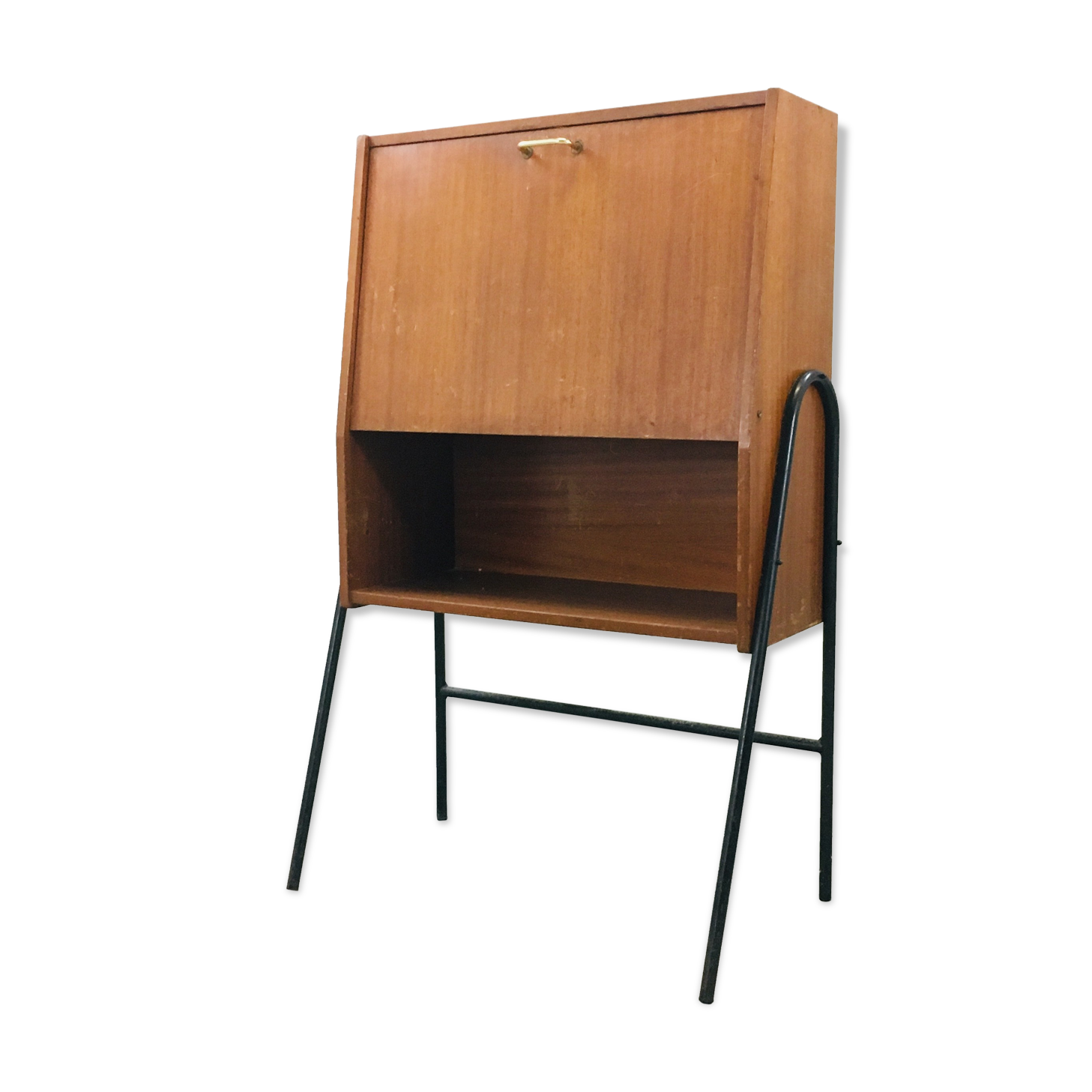 A hinged tray teak Secretary