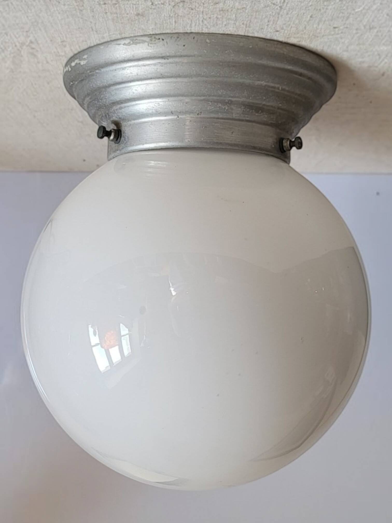 Opal glass ball ceiling light