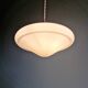 Art Deco pendant light in white opaline glass, conical, 1920s-30s